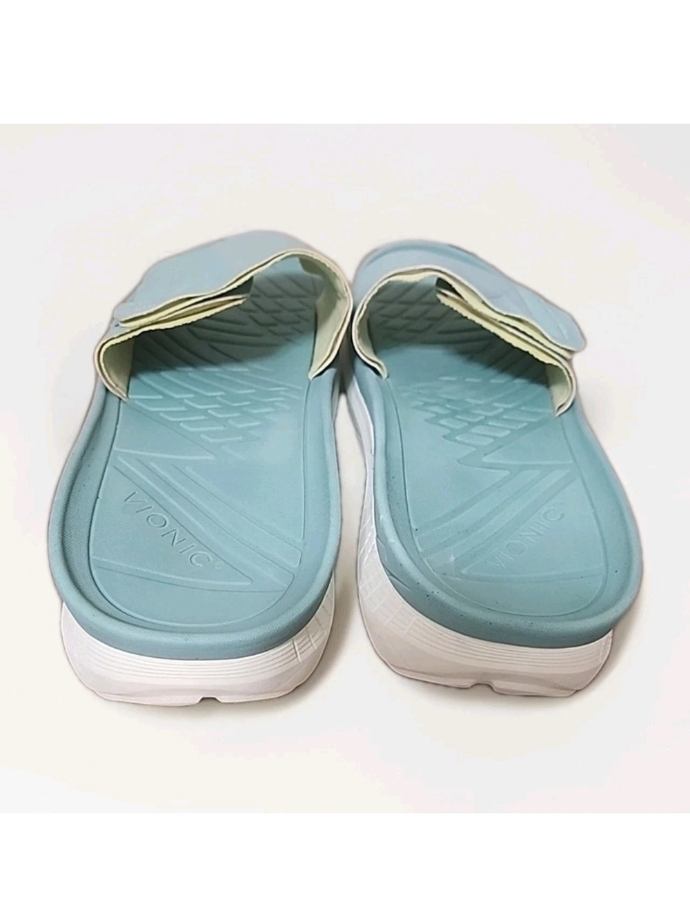Vionic Rejuvenate Recovery Slide Sandals Teal Blue Men 10.5 Women 12 Adjustable - Picture 8 of 13